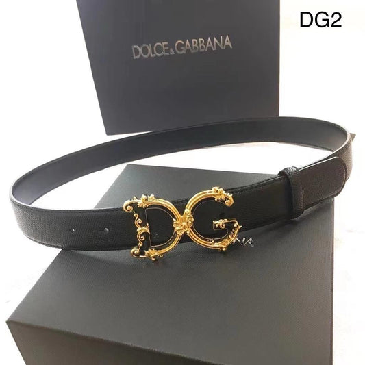 Fashion Brand DG Dol-ce Gab-bana Leather Belt for Women