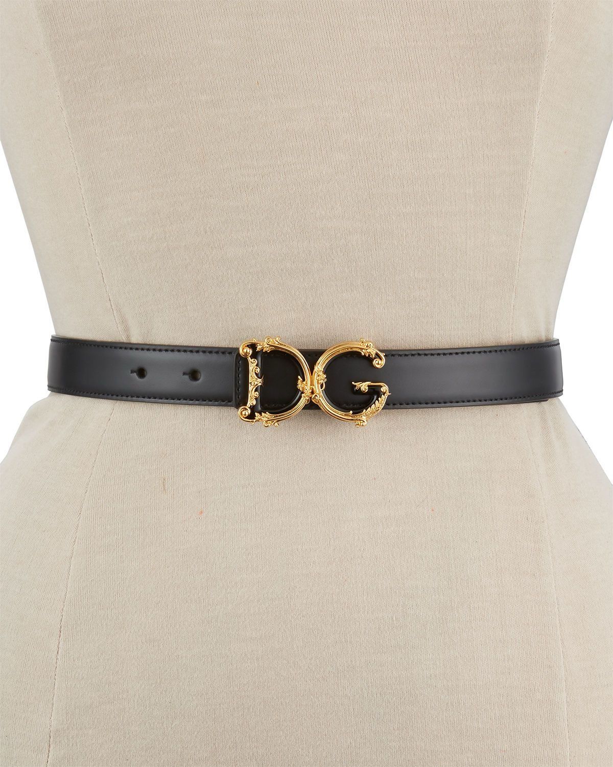 Fashion Brand DG Dol-ce Gab-bana Leather Belt for Women