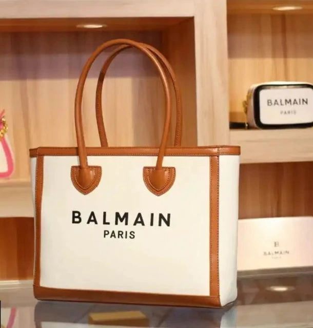 Fashion Brand Bal-main Army 42 Canvas Tote Bag for Women