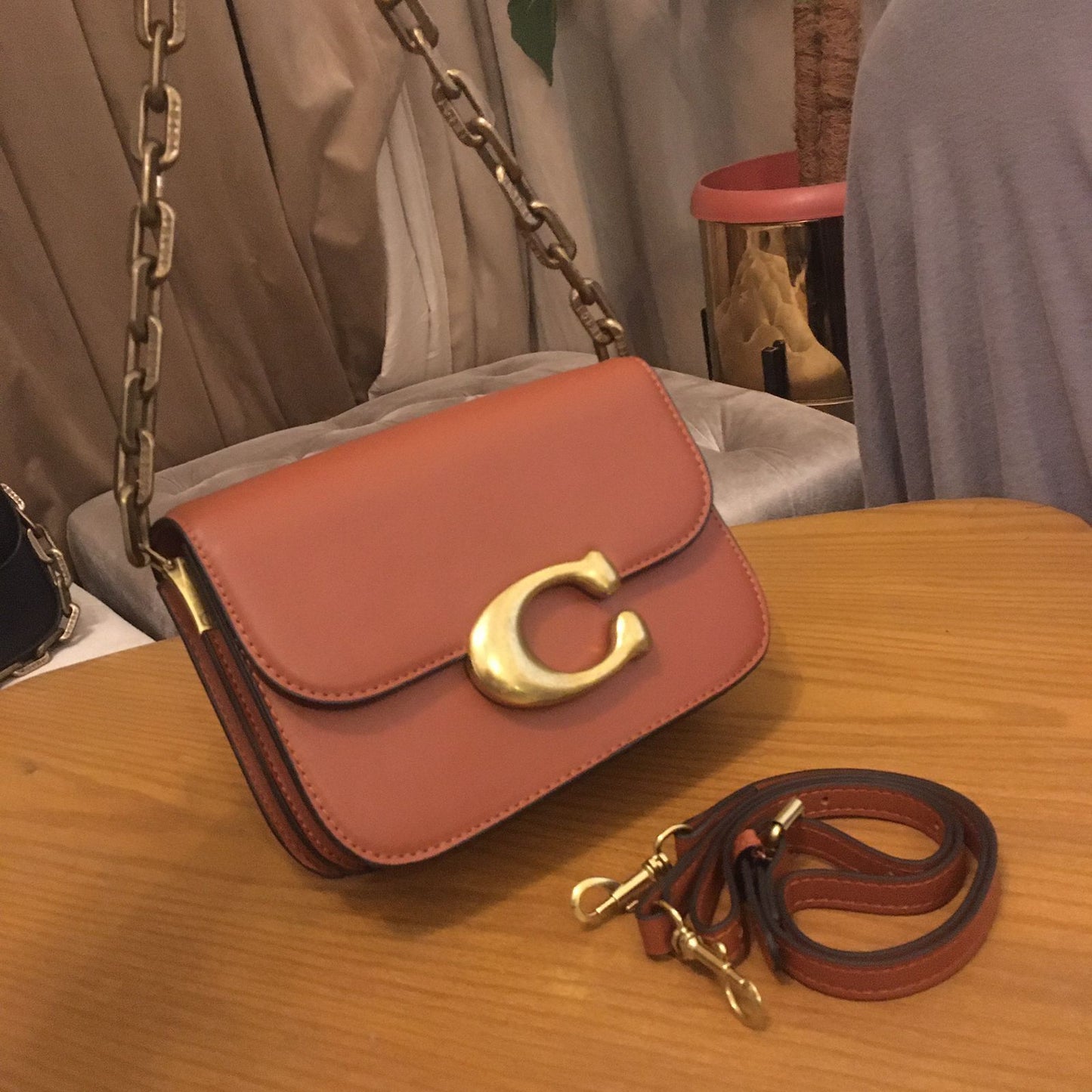 Luxury Brand Co-ach Mini Shoulder Bag for Women