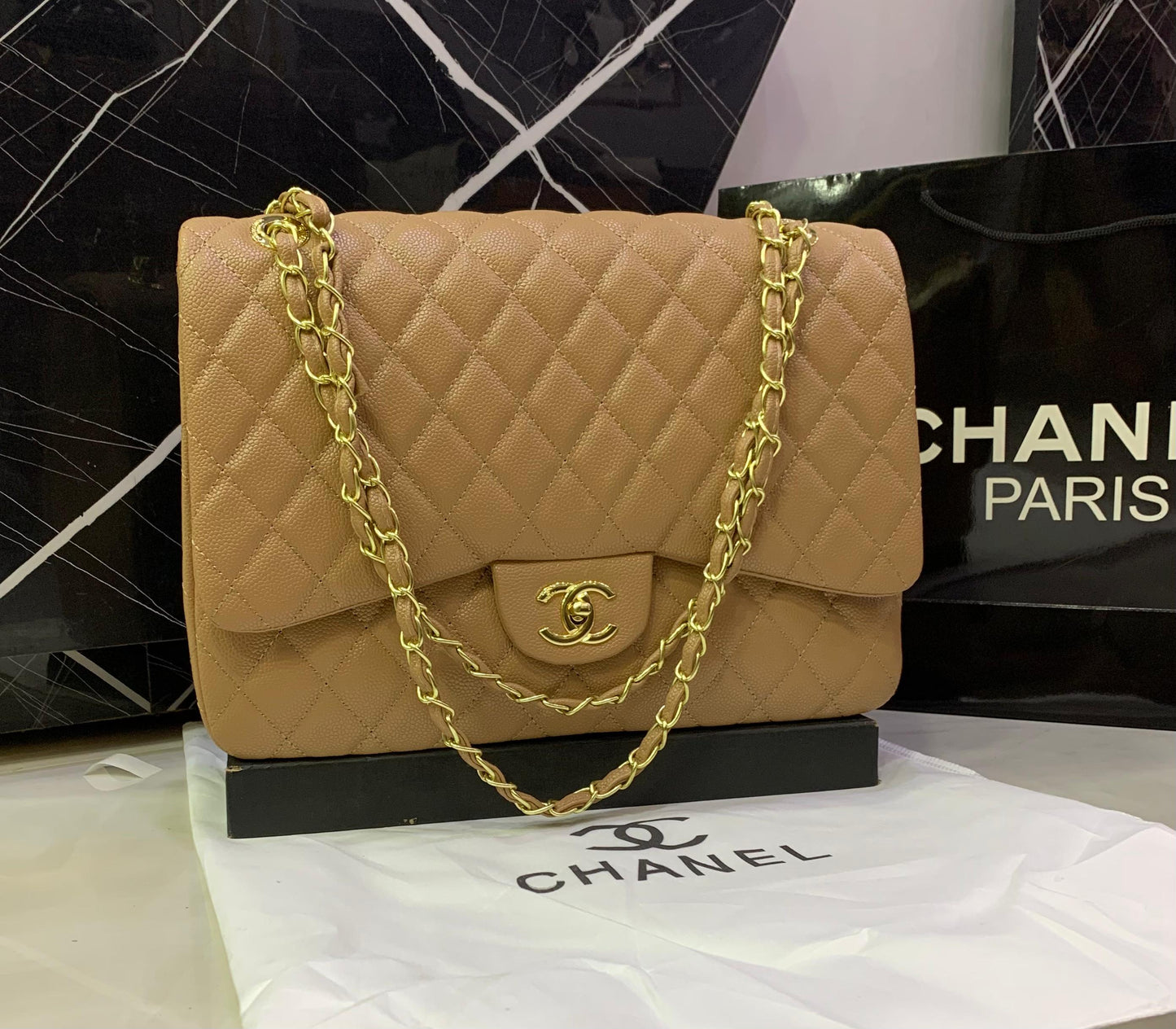 Famous Brand CC Cha-nel Classic Jumbo Size Shoulder Bag for Women