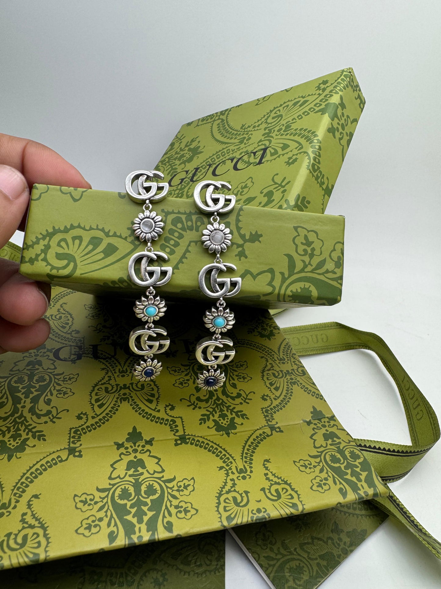 Designer GG Gu-cci Flower Earrings for Women