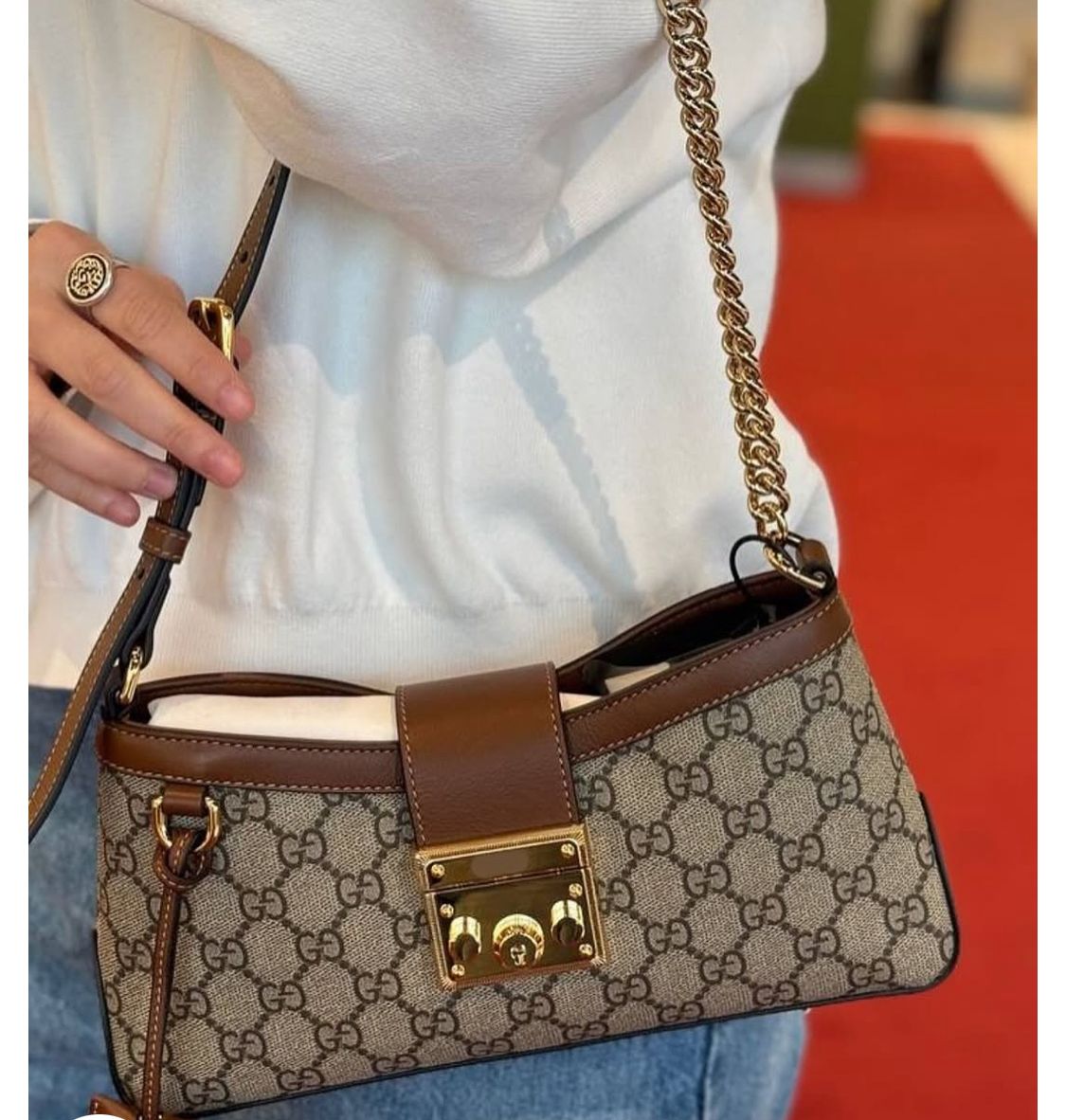 Fashion Brand GG Guc ci Padlock Shoulder Bag for Women