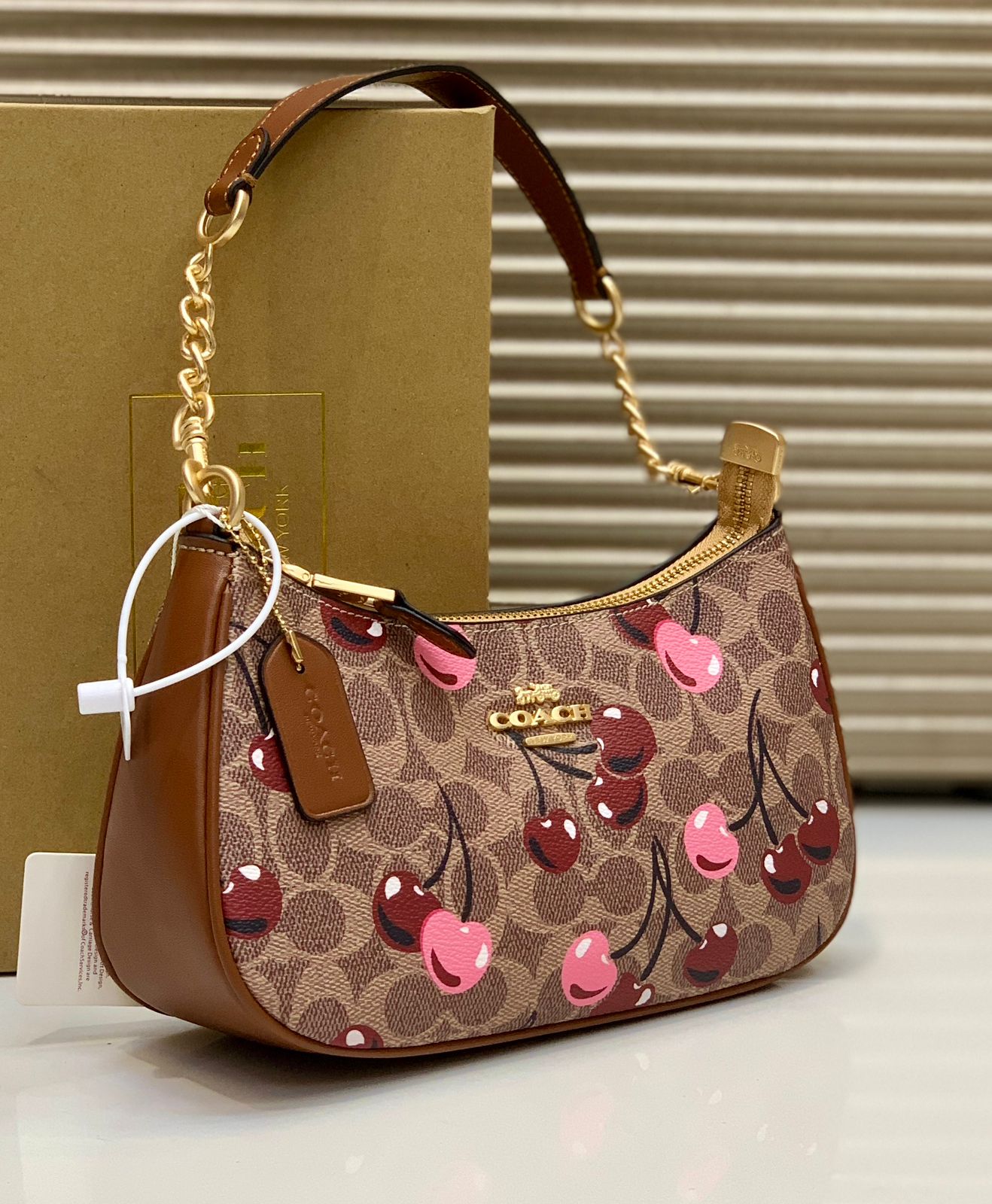 Premium Quality Co-ach Teri Bag with Cherry Print for Women