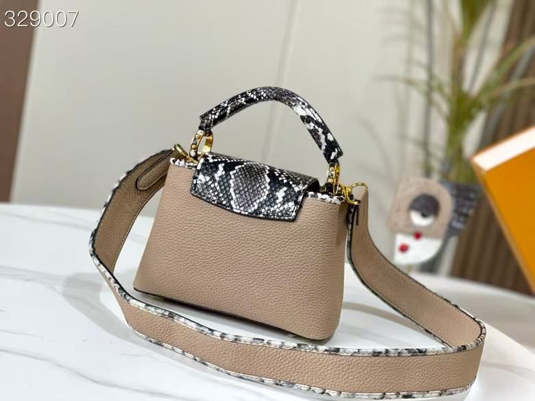 Famous LV Capucine Snake Pattern Handle Handbag for Women Pre-Order