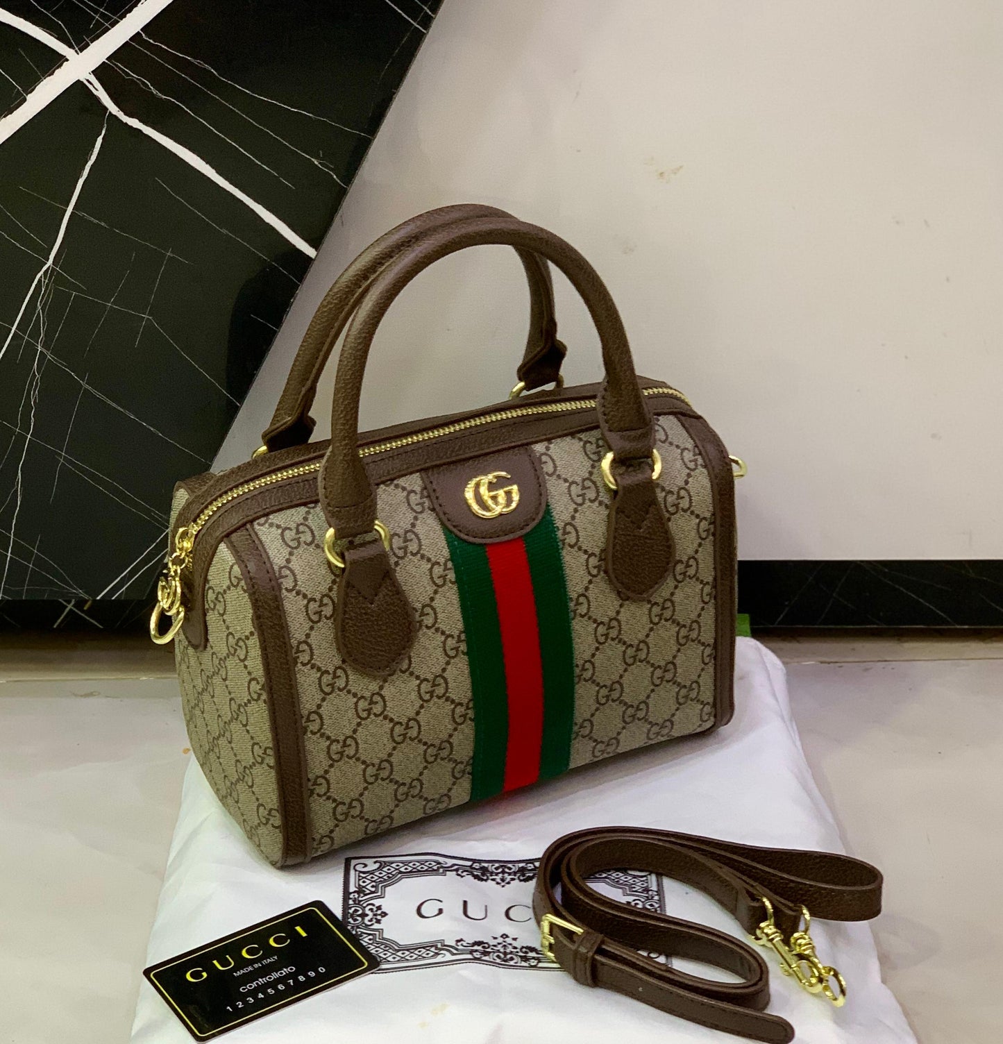 Famous brand GG Guc ci Duffle Crossbody Bag for Women