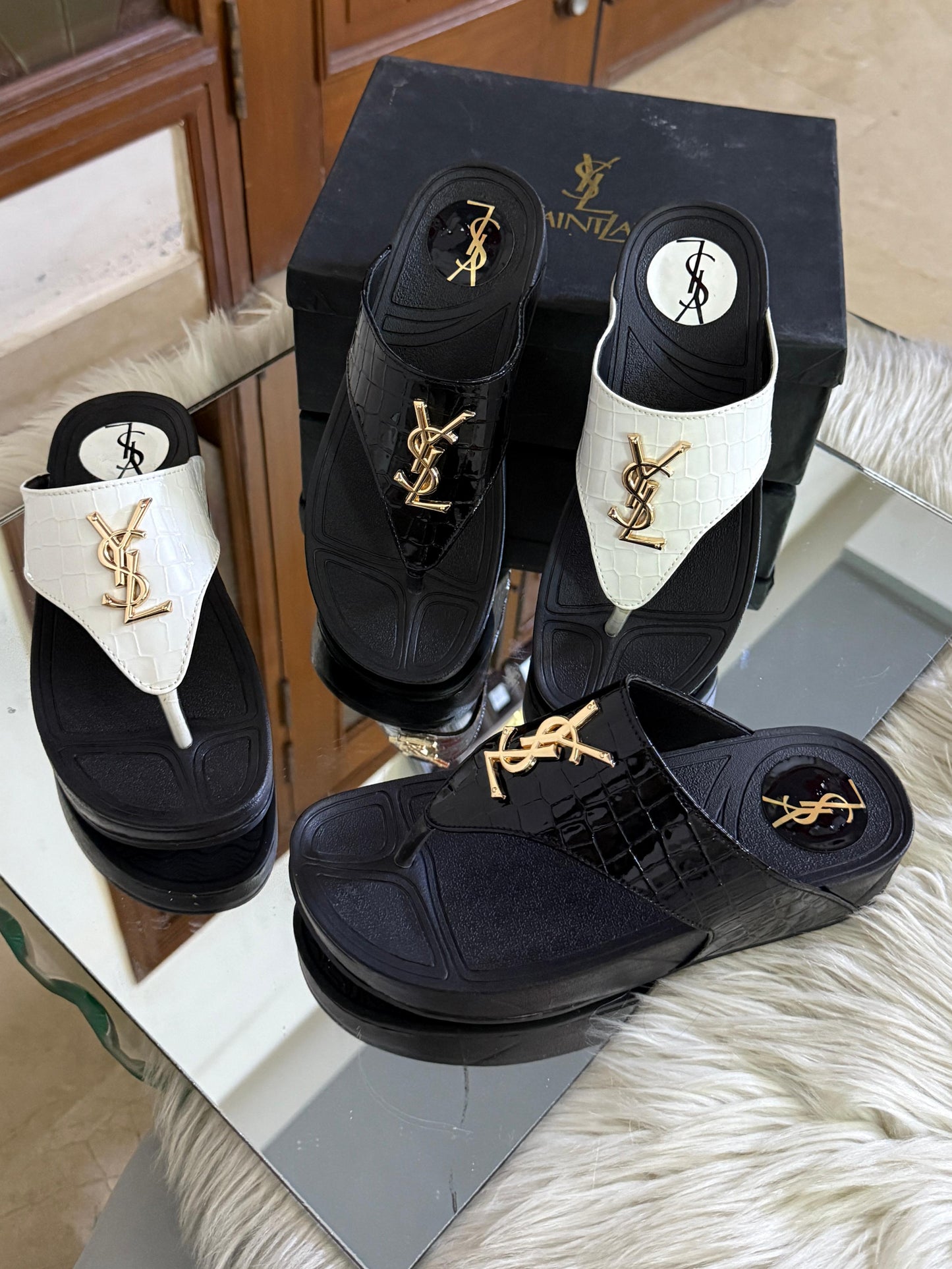 Famous Brand YSL Slippers with Medicated Sole for Women