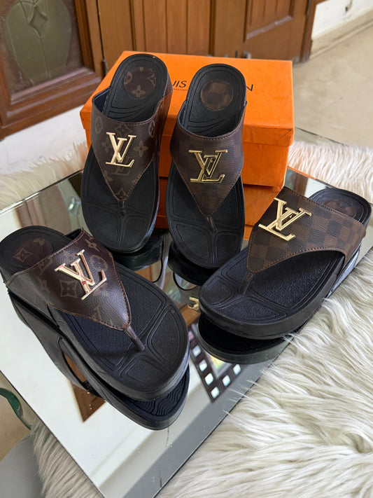 Famous L V Lou-is Vui-tton Slippers with Medicated Sole for Women