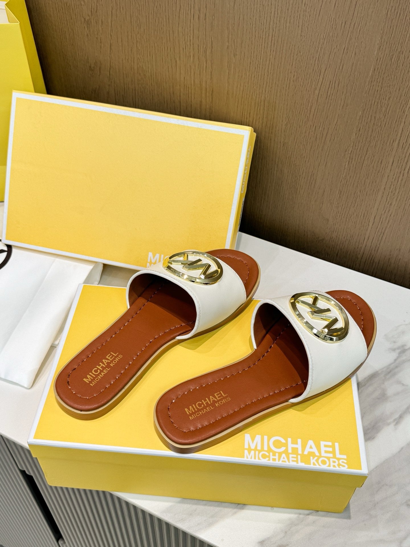 Famous Brand MK Mich-ael Ko-rs Imported Slippers for Women