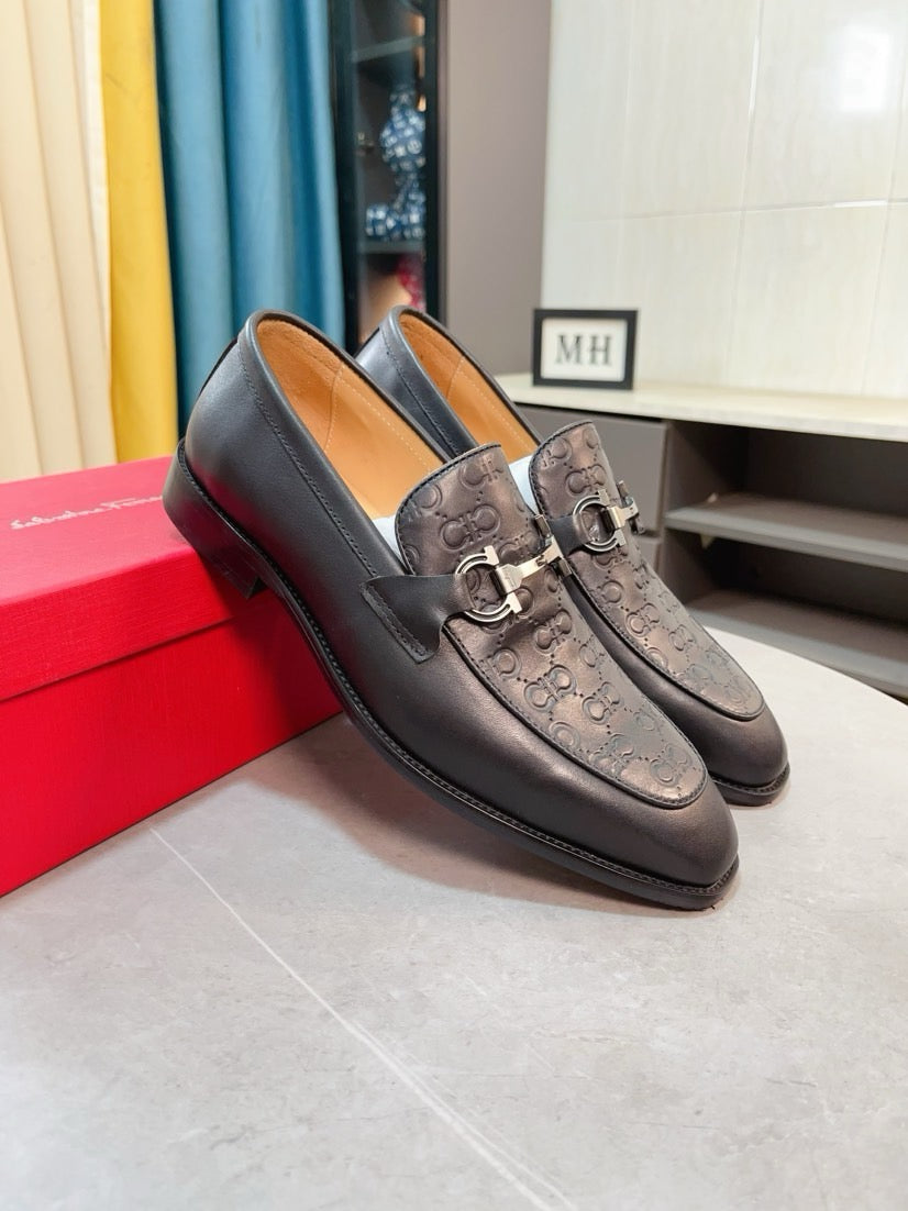 Famous Salva-tore Ferragamo Formal Leather Business Shoes for Men