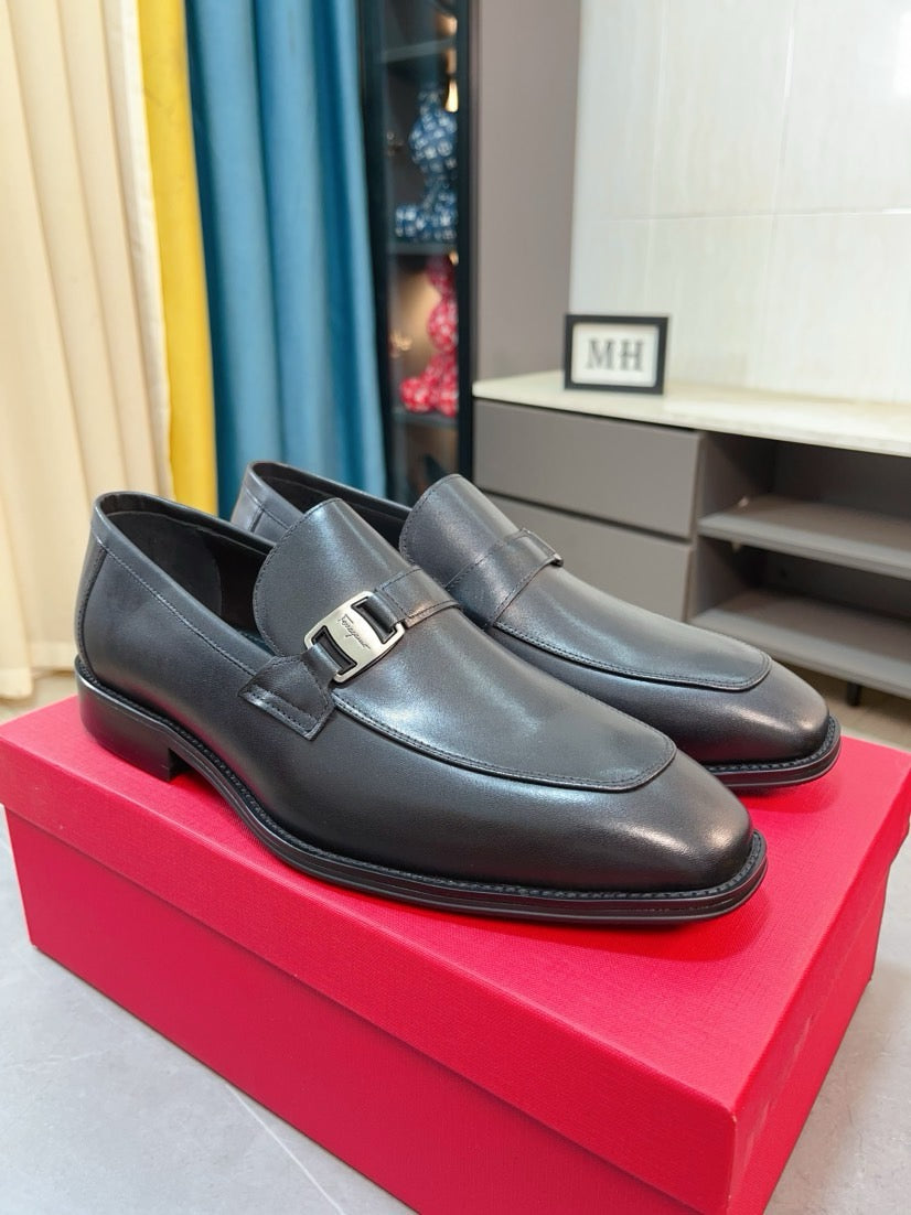 Famous Salva-tore Ferragamo Formal Leather Business Shoes for Men