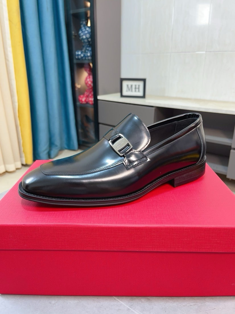 Famous Salva-tore Ferragamo Formal Leather Business Shoes for Men