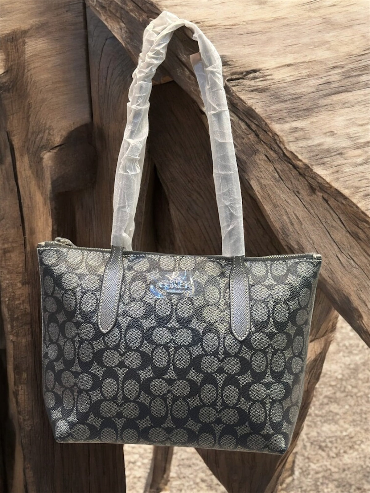 Luxury Brand Co-ach City Tote 33 Signature Canvas Tote Bag