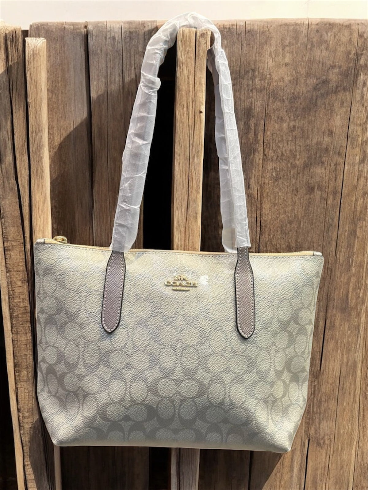 Luxury Brand Co-ach City Tote 33 Signature Canvas Tote Bag