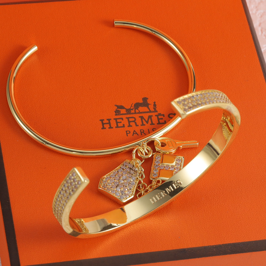 Hrms Interlock Bangles Bracelets for Women