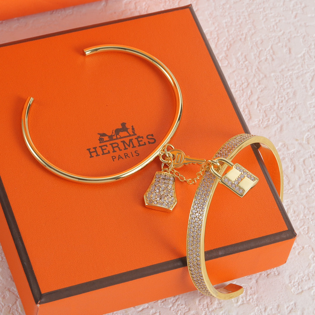 Hrms Interlock Bangles Bracelets for Women