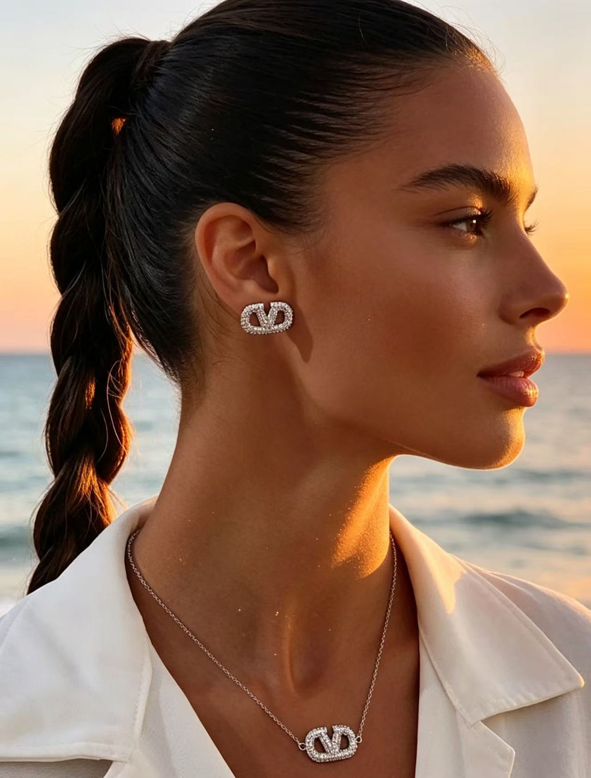 VLTN Set Earrings and Necklace for Women