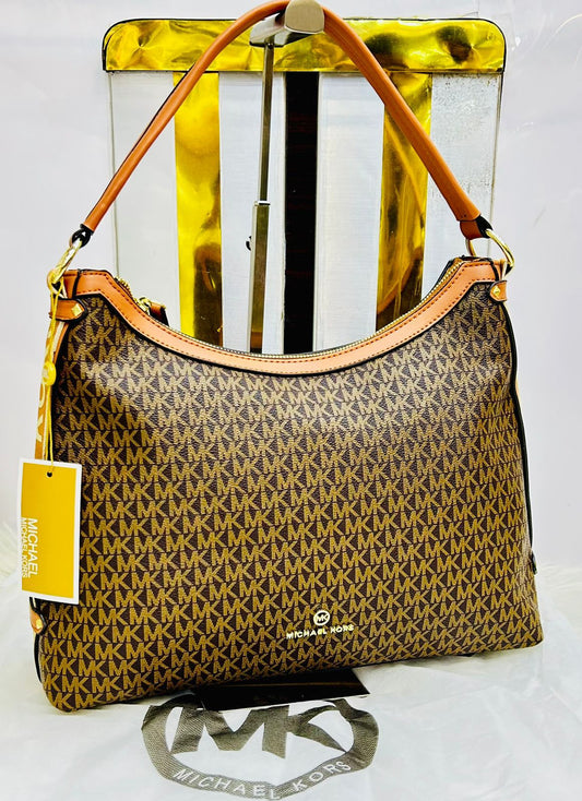 Michael Kors MK Large Hobo Shoulder Bag Brown