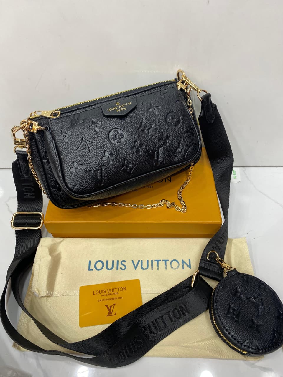 Louis Vuitton LV POUCH MONOGRAM EMBROIDERED POCHETTE BAG