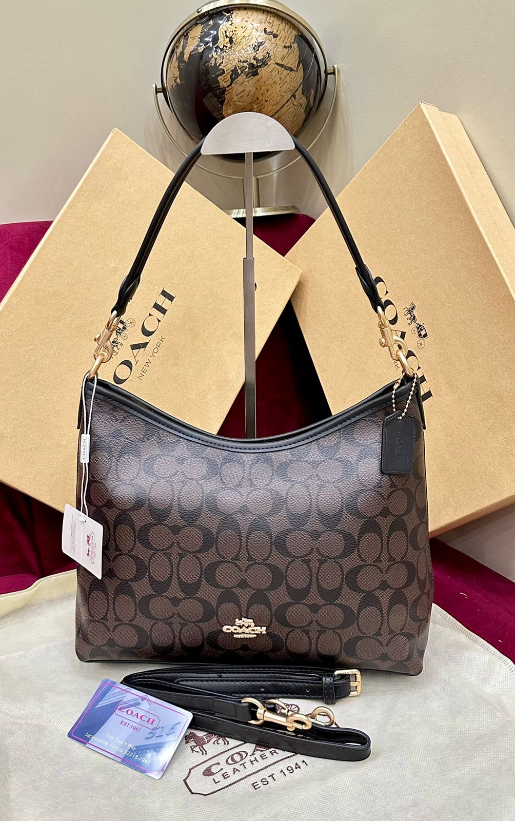 Coach Laurel Shoulder Bag In Signature Canvas Brown