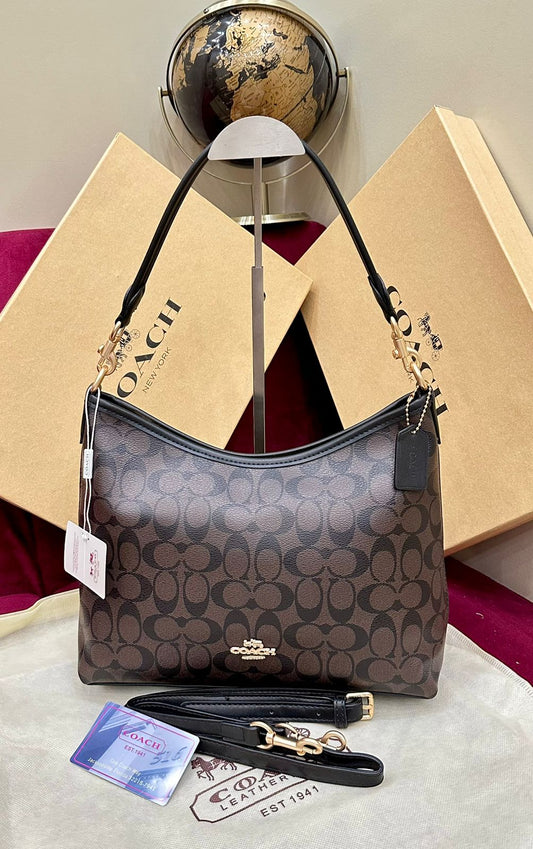 Coach Laurel Shoulder Bag In Signature Canvas Brown