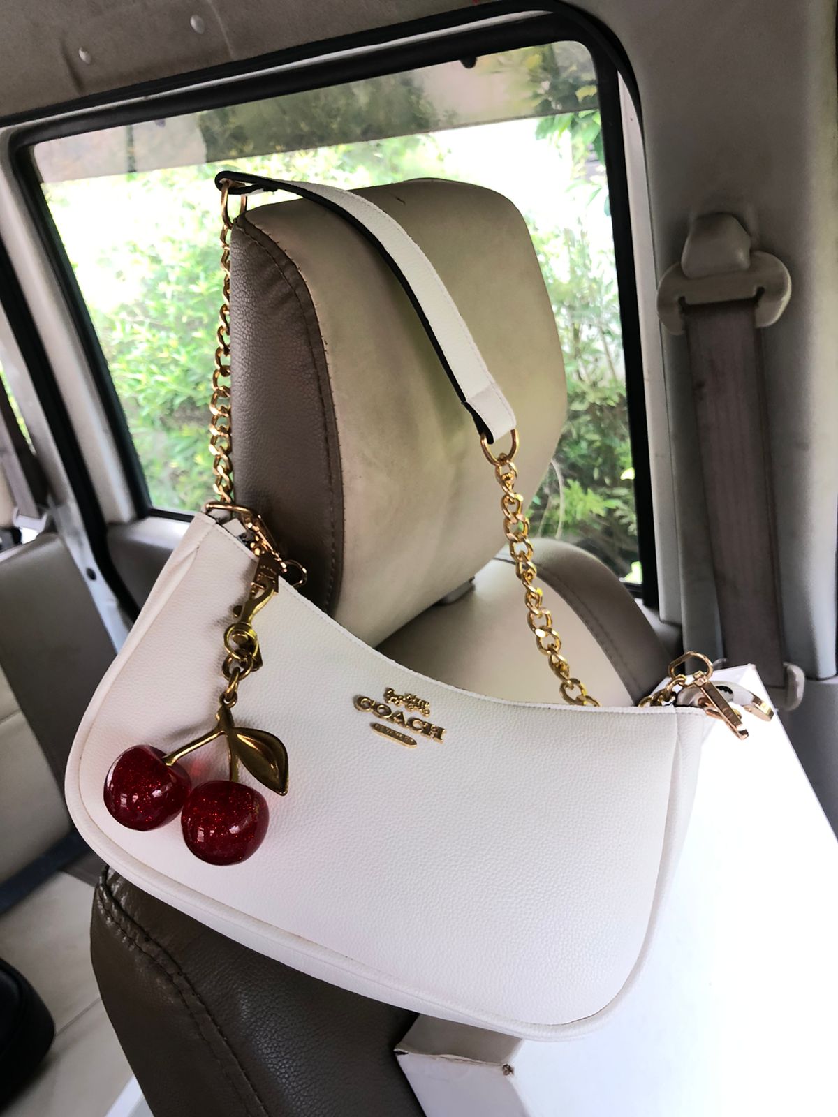 Coach Teri Shoulder bag with Cherry Keychain