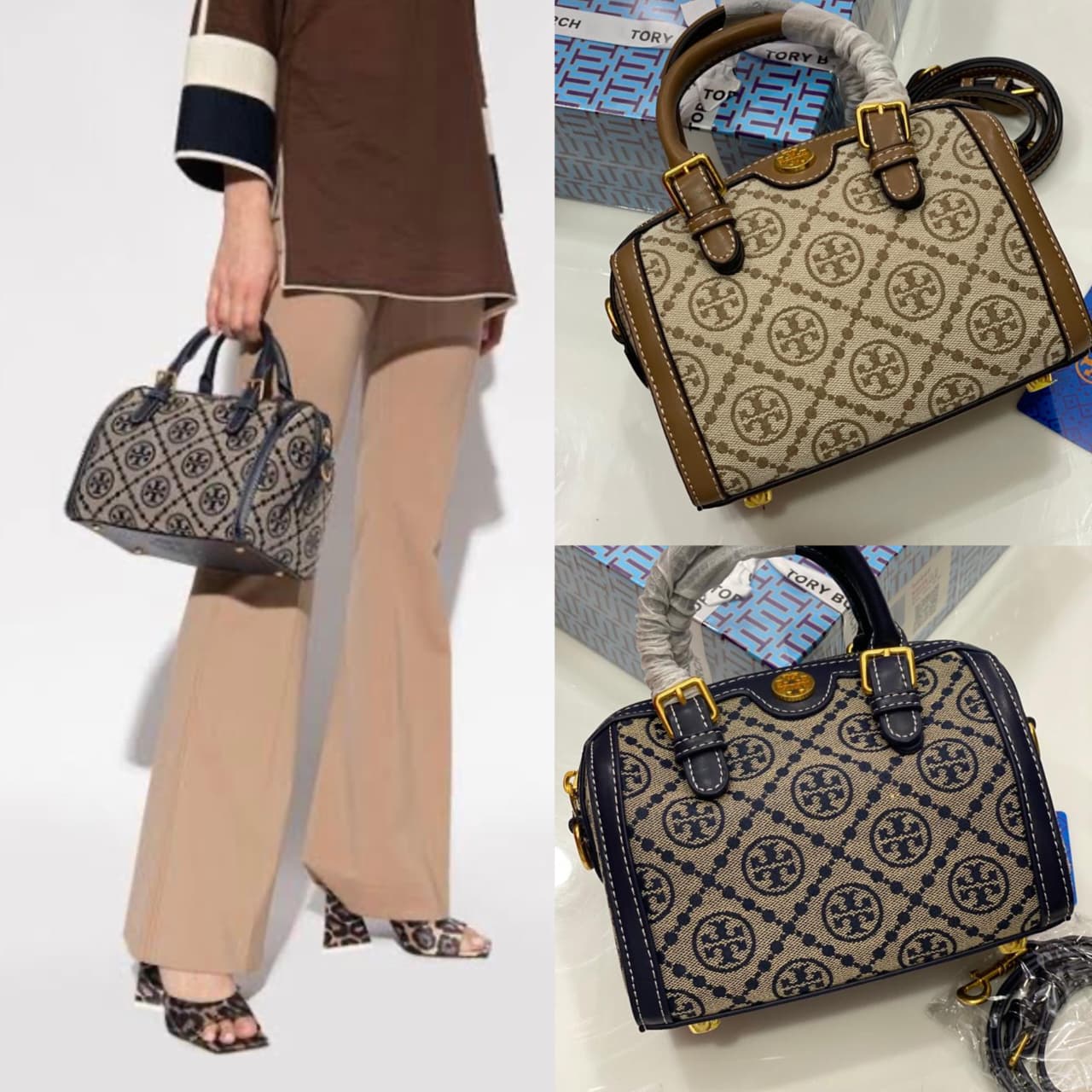 Tory Burch T Monogram Petite Barrel Bag