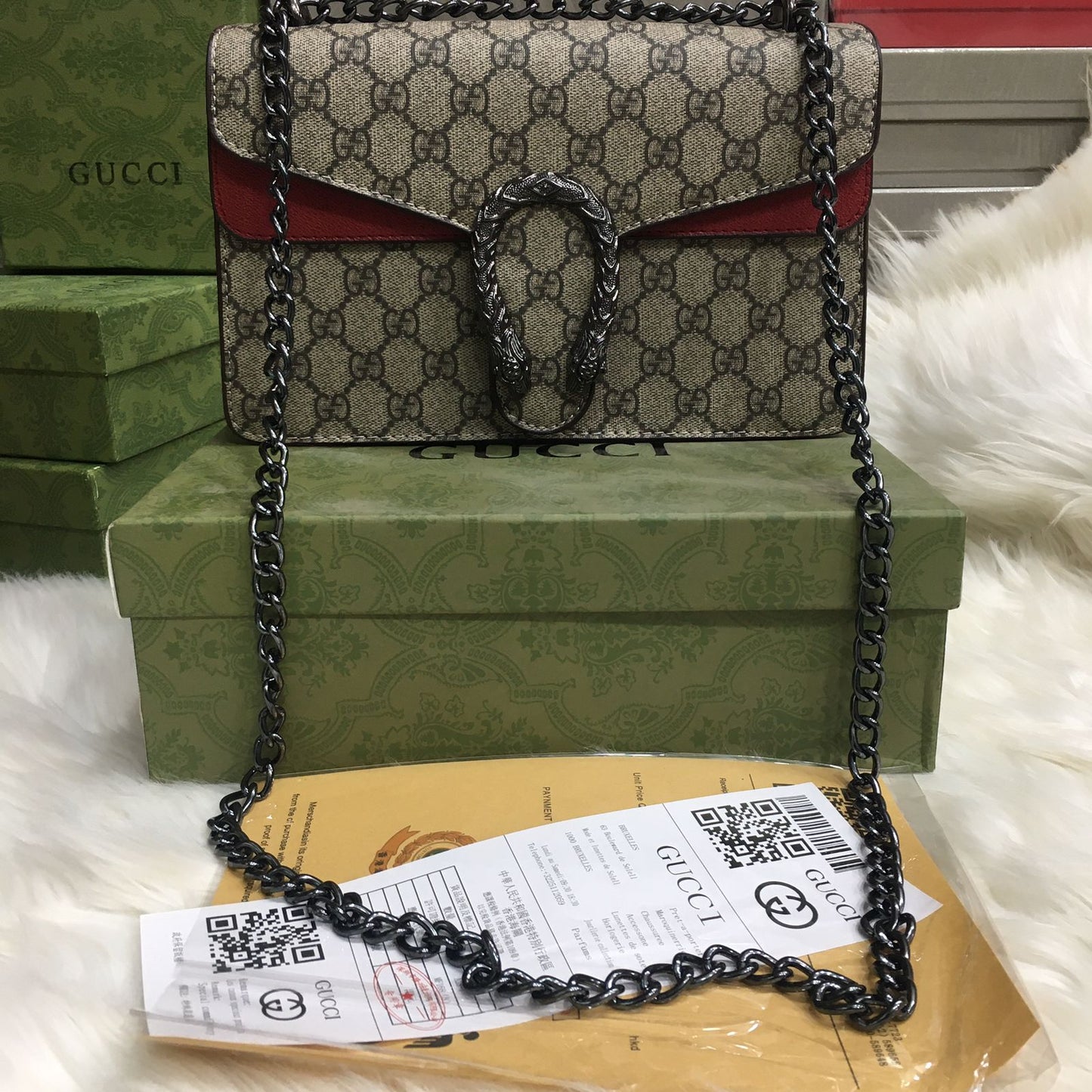 Luxury Brand G-G Gu-cci Dionysus Shoulder Bag for Women