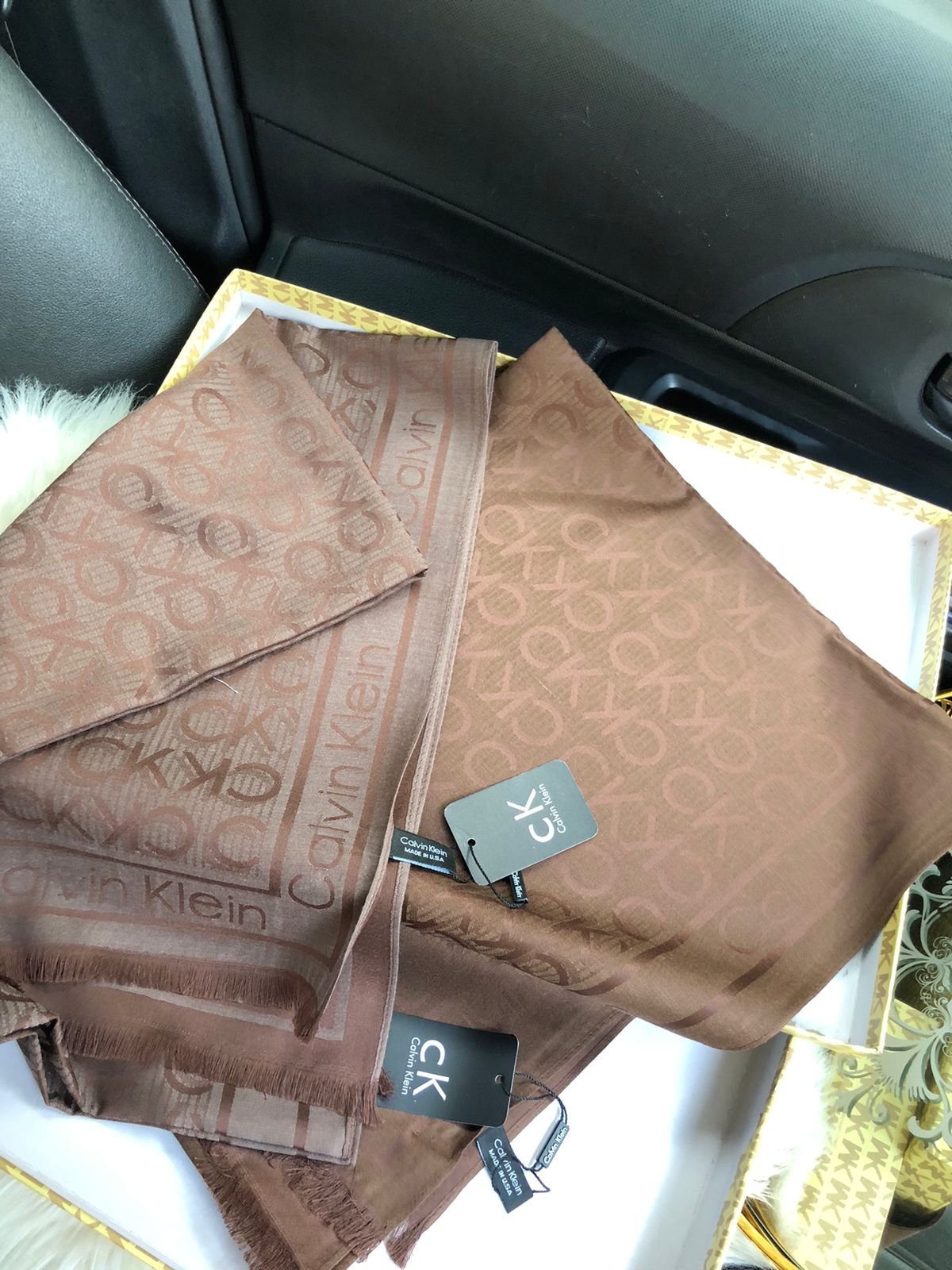 CK Calvin Kle-in Silk Shawl for Women