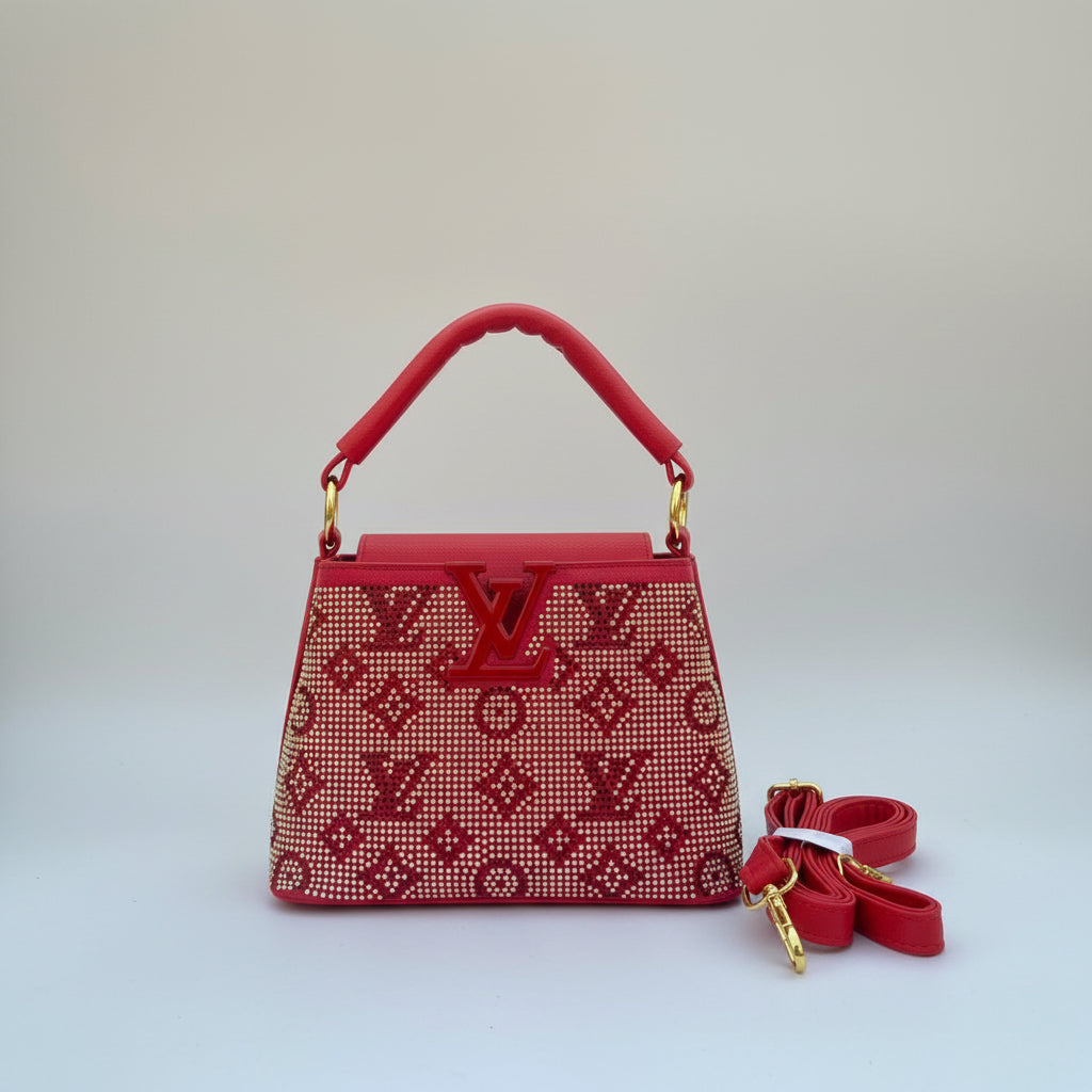 Luxury Brand L-V Lou-is Vui-tton Capucine Shoulder Bag and HandBag for Women