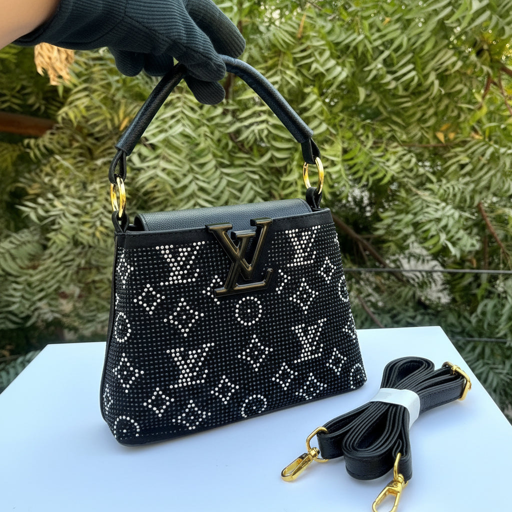 Luxury Brand L-V Lou-is Vui-tton Capucine Shoulder Bag and HandBag for Women