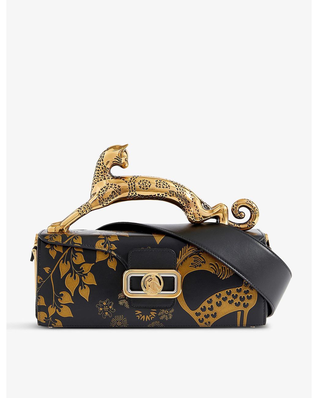 Lanvin Pencil Cat Leather Shoulder Bag for Women