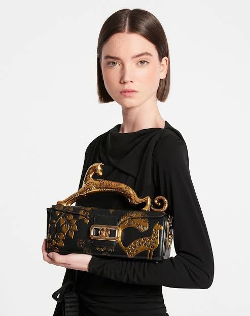 Lanvin Pencil Cat Leather Shoulder Bag for Women