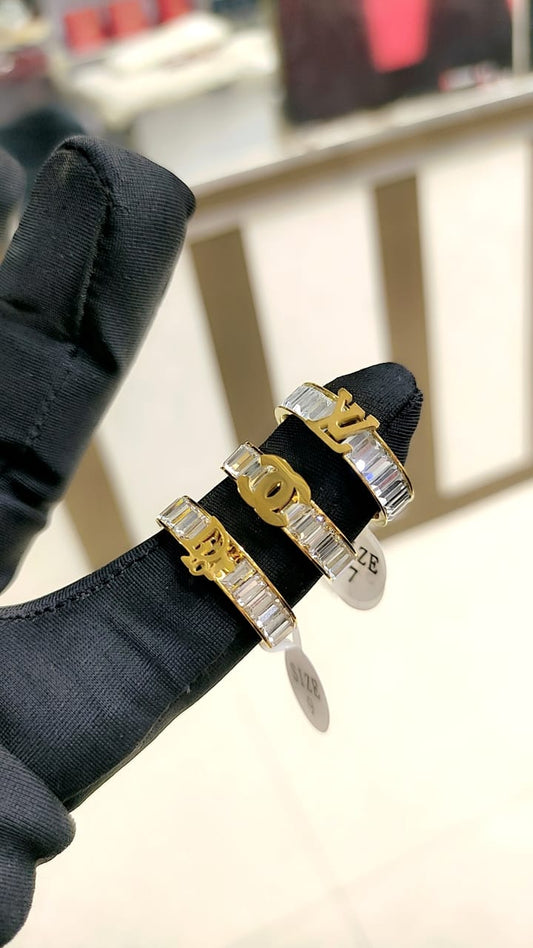 Luxury Brands Ring with Stones for Women
