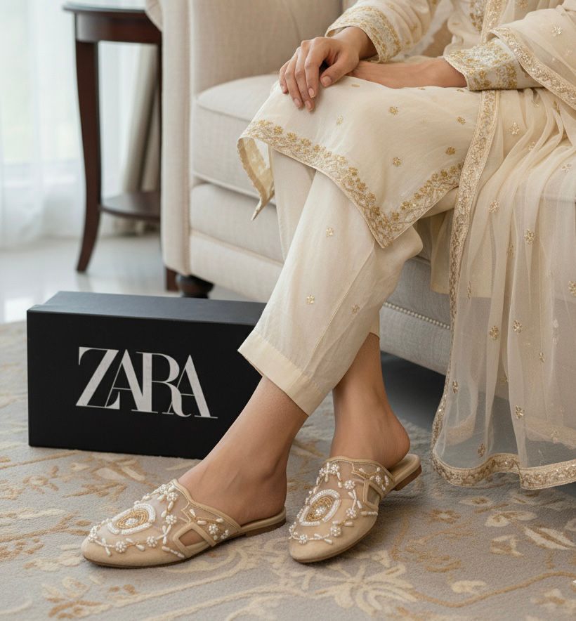 Za-ra Embroided Pumps for Women