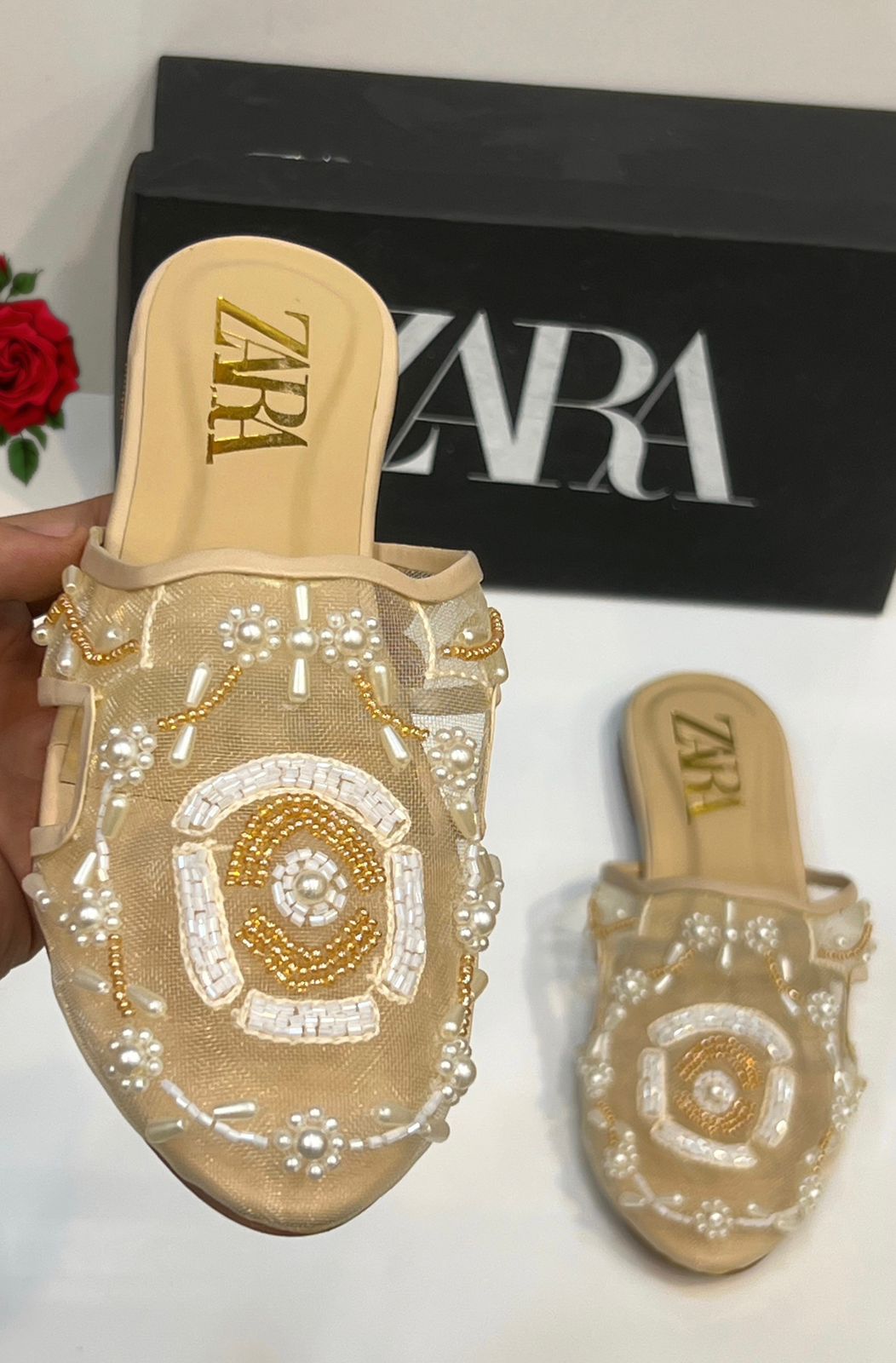 Za-ra Embroided Pumps for Women