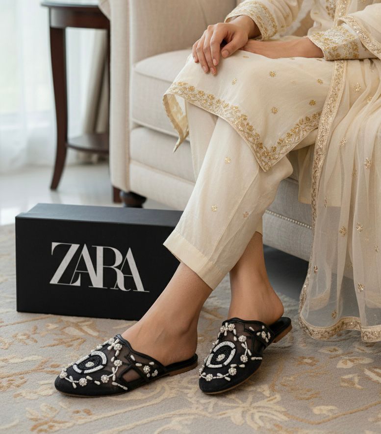 Za-ra Embroided Pumps for Women