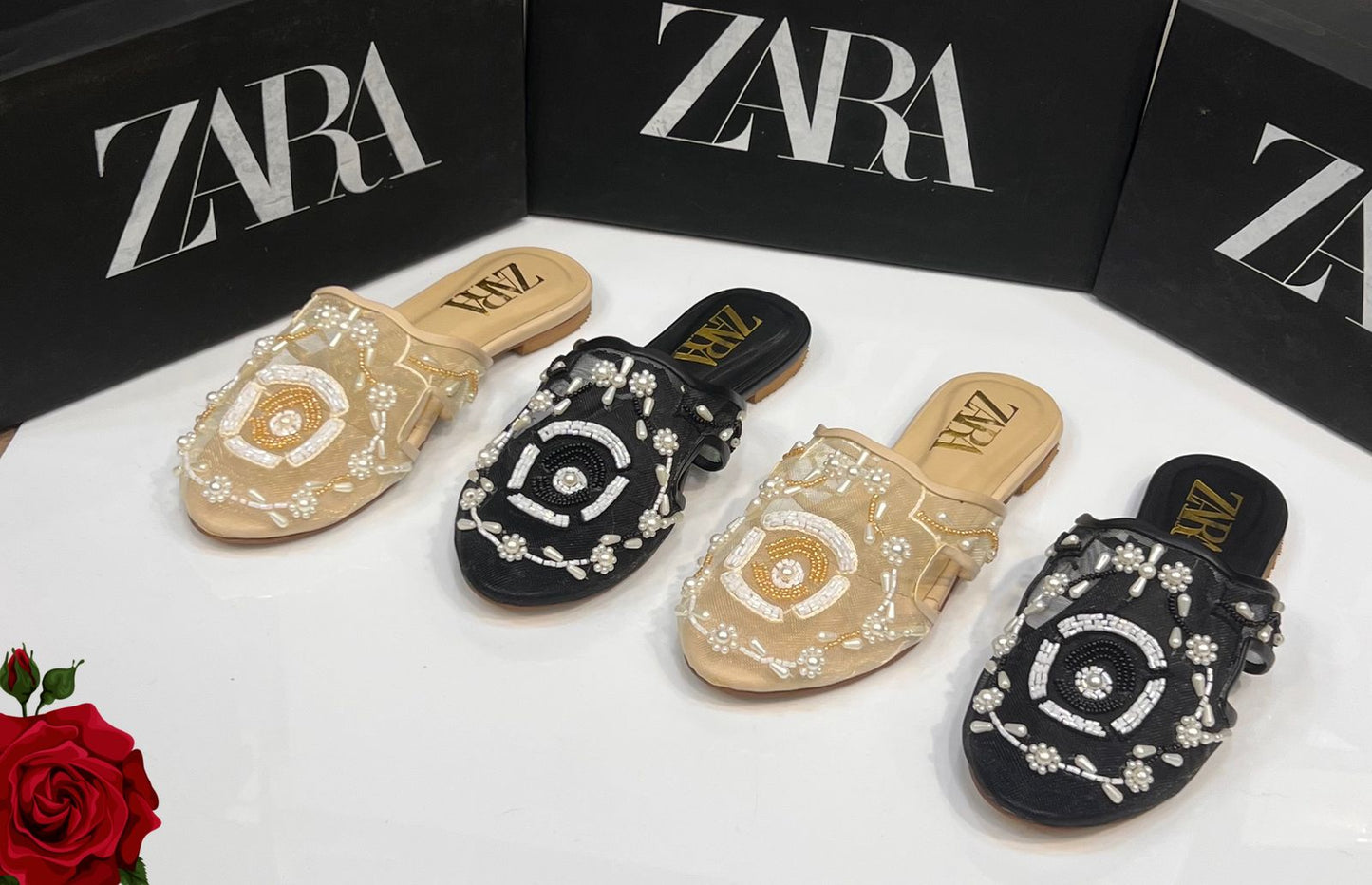 Za-ra Embroided Pumps for Women