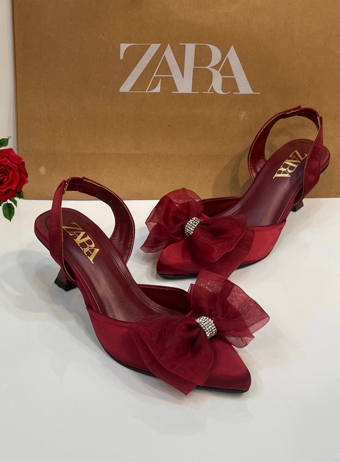 Za ra Heel Tissue Bow for Women