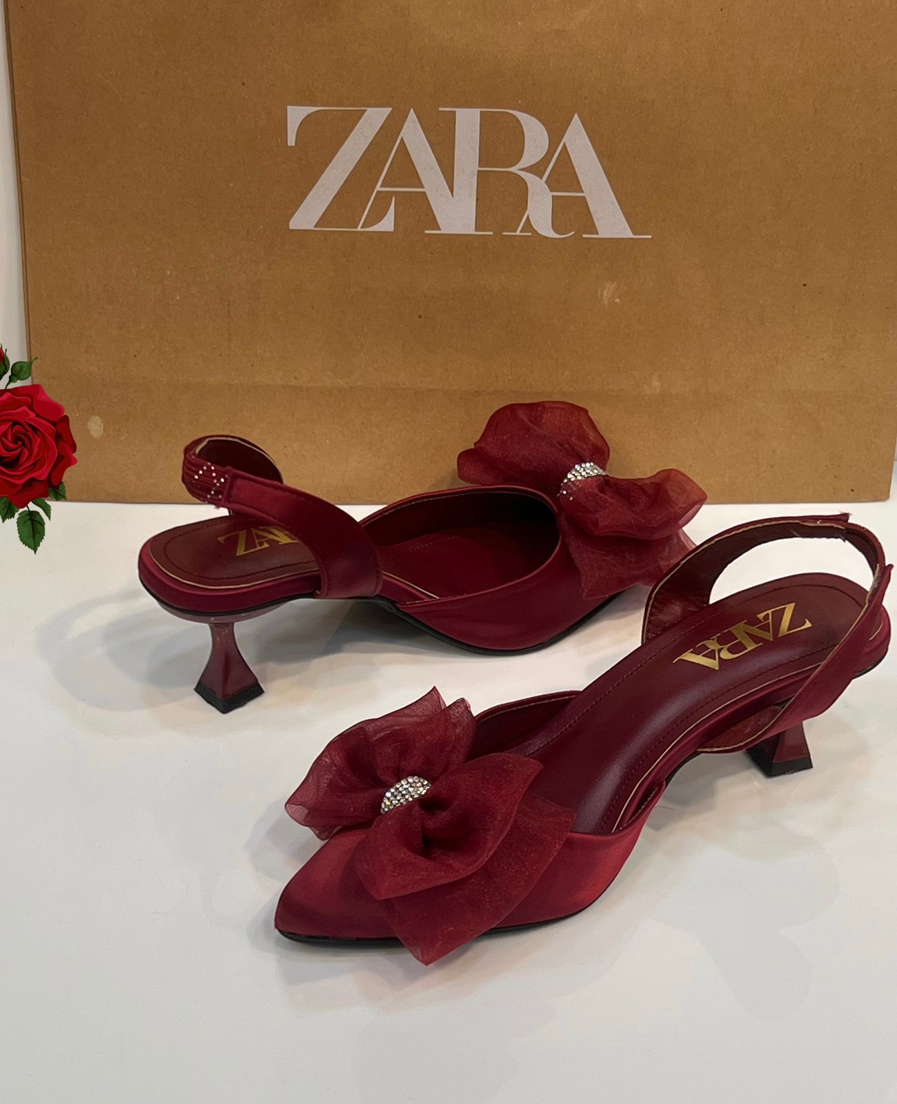 Za ra Heel Tissue Bow for Women