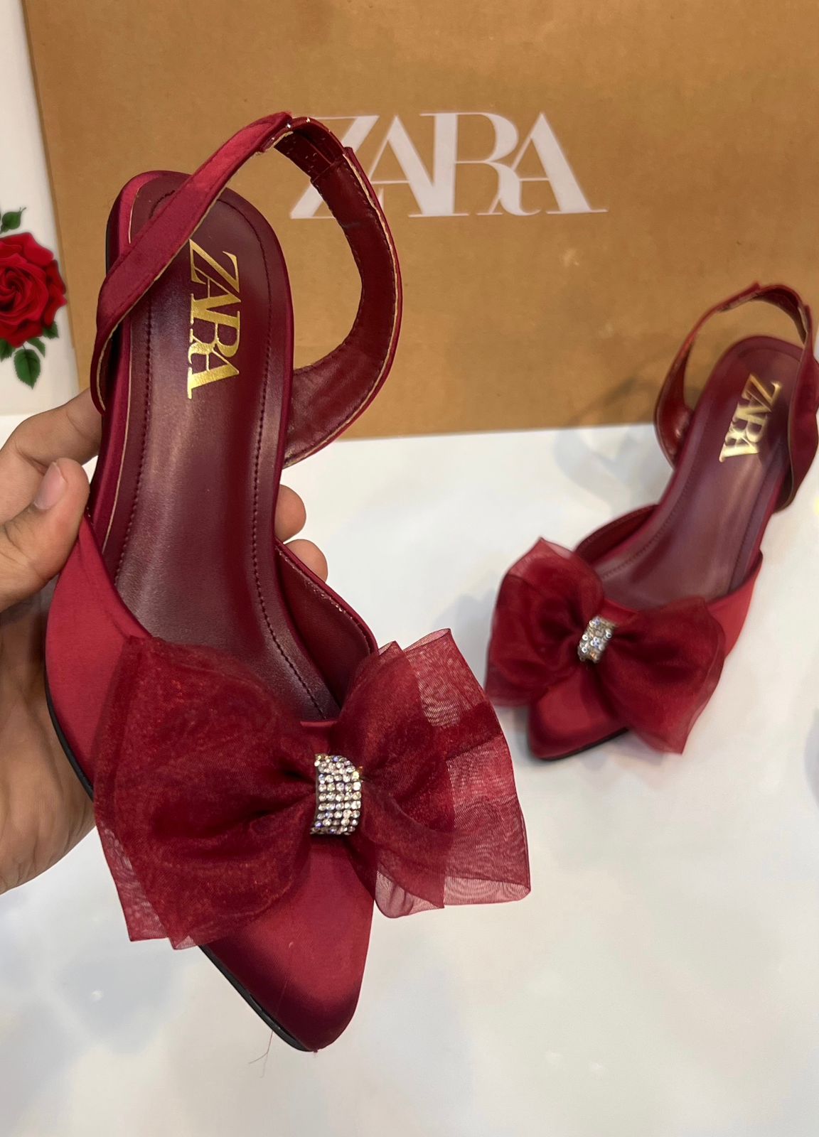 Za ra Heel Tissue Bow for Women