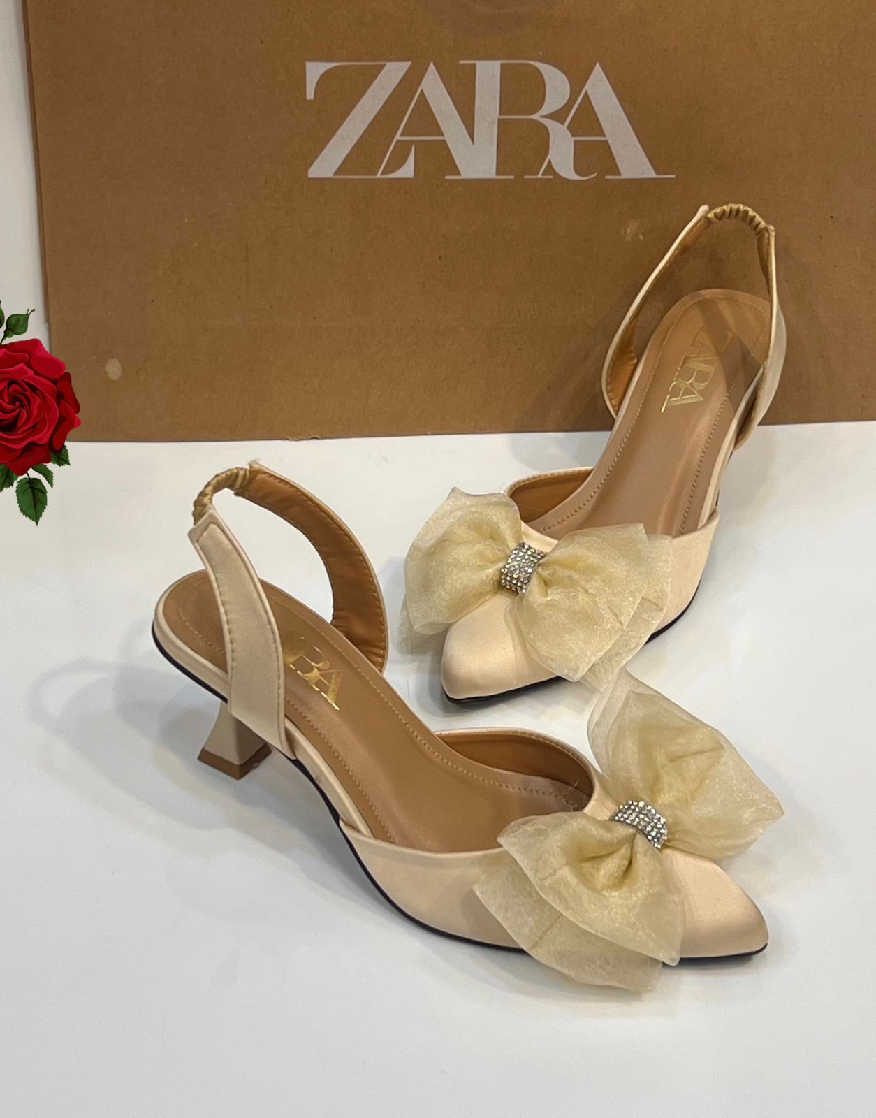 Za ra Heel Tissue Bow for Women