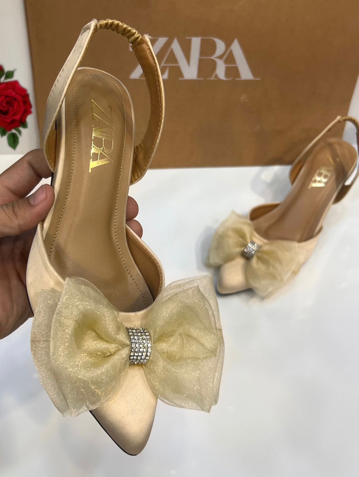 Za ra Heel Tissue Bow for Women