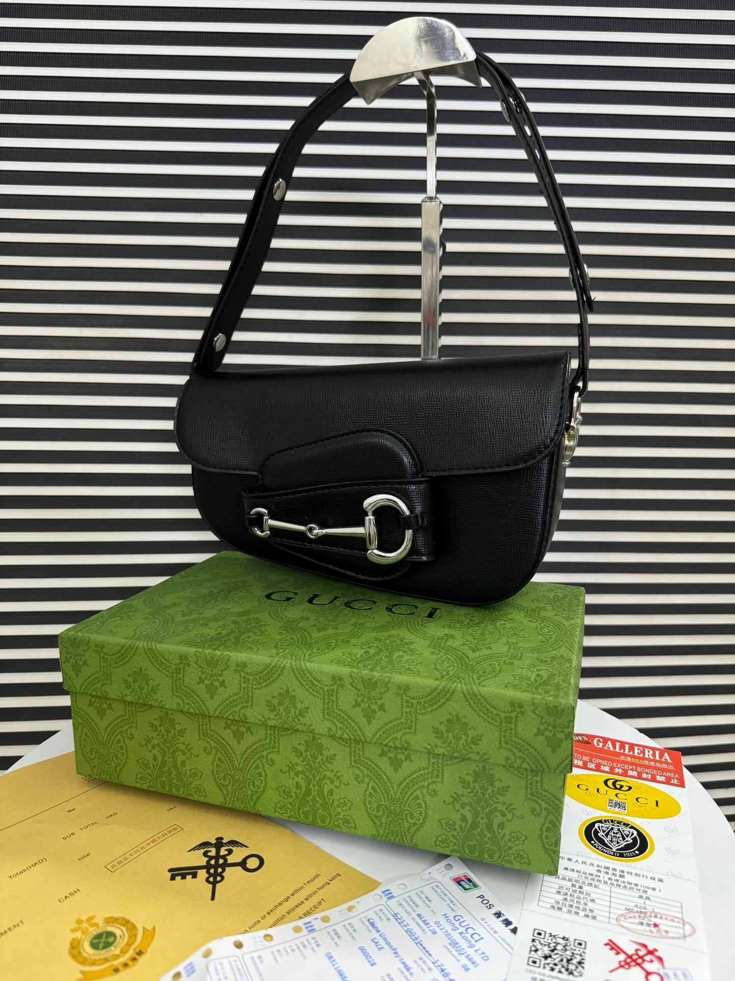 Famous Brand GG Guc-ci Horsebit 1955 Monogrammed Small Shoulder Bag for Women