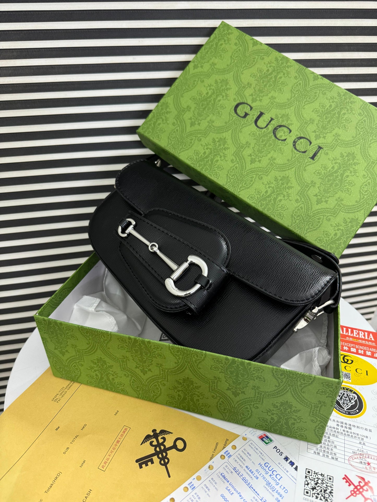 Famous Brand GG Guc-ci Horsebit 1955 Monogrammed Small Shoulder Bag for Women