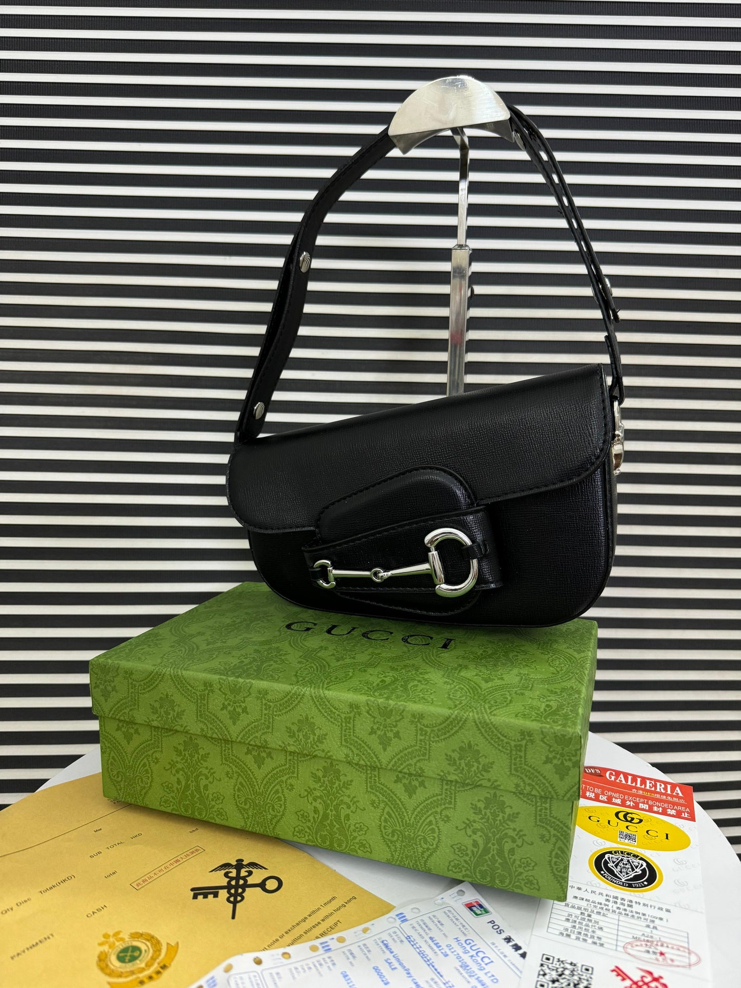 Famous Brand GG Guc-ci Horsebit 1955 Monogrammed Small Shoulder Bag for Women