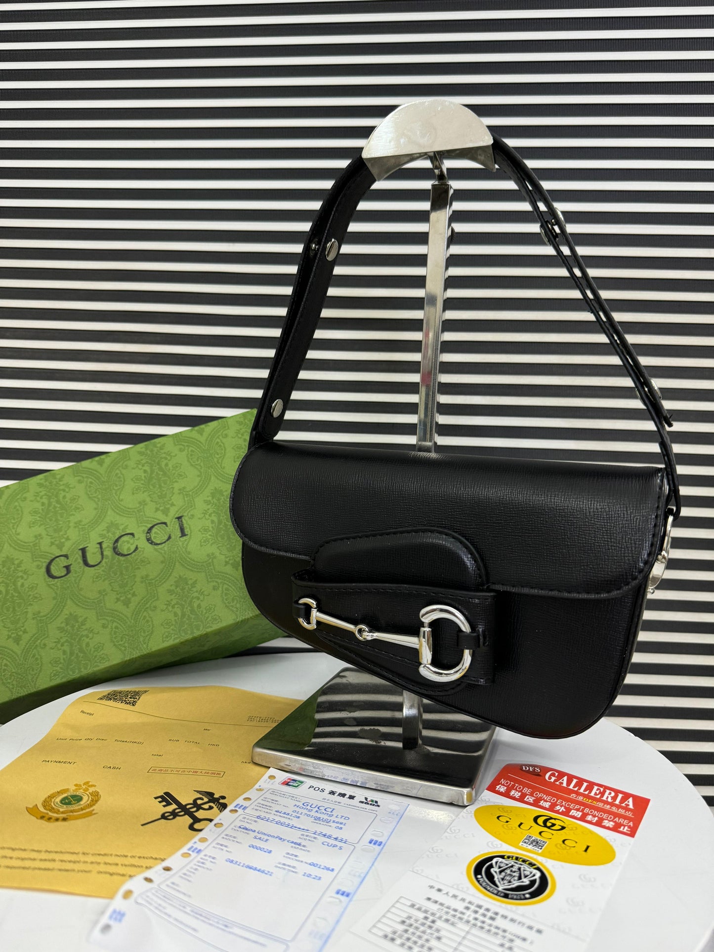 Famous Brand GG Guc-ci Horsebit 1955 Monogrammed Small Shoulder Bag for Women