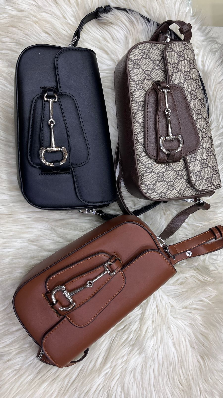 Famous Brand GG Guc-ci Horsebit 1955 Monogrammed Small Shoulder Bag for Women