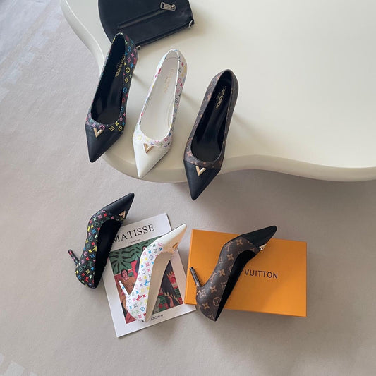 1:1 Premium Quality L-v Lou-is Vui-tton Brand Heels for Women Pre-Order