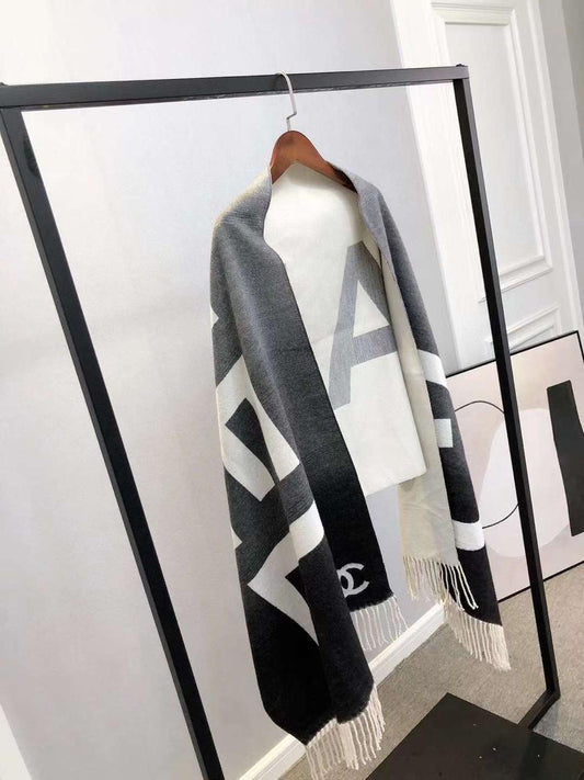 CC Chanl Reversible Woolen Shawl for Women